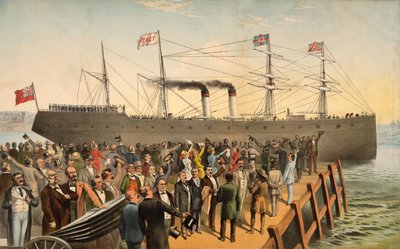Departure of Steamship Italy, published 1875 by American School